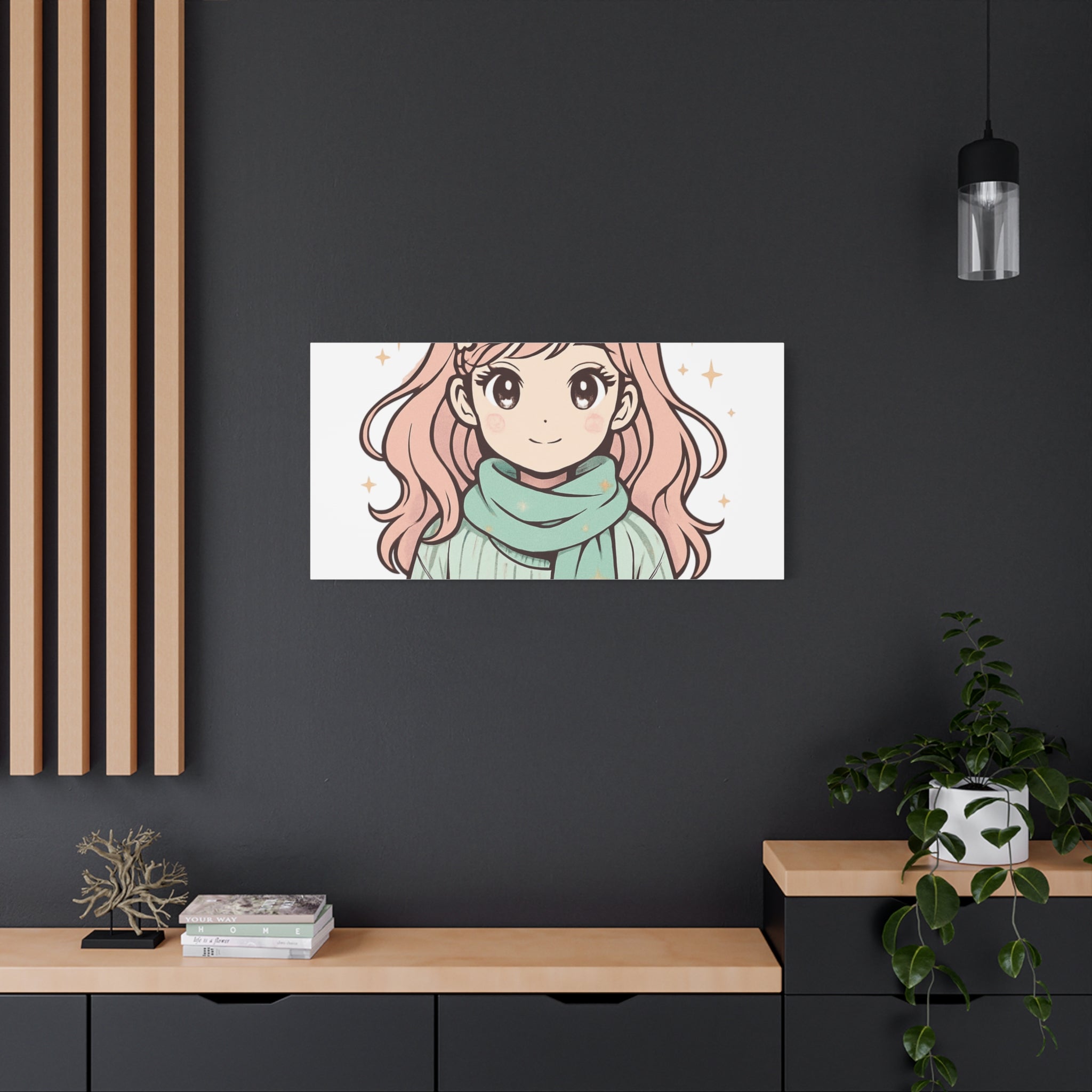 Anime Girl New Year Canvas Print