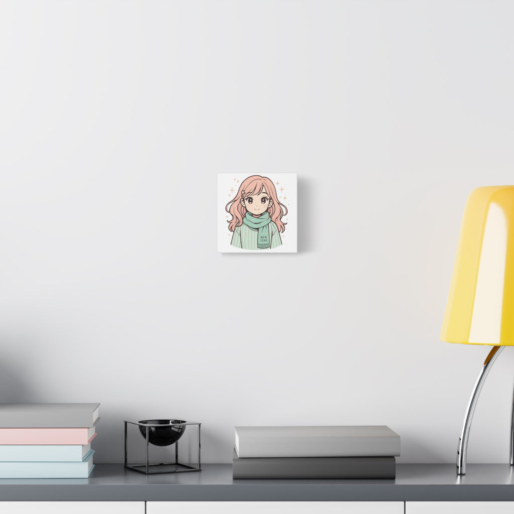 Anime Girl New Year Canvas Print
