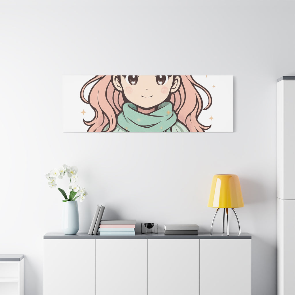 Anime Girl New Year Canvas Print
