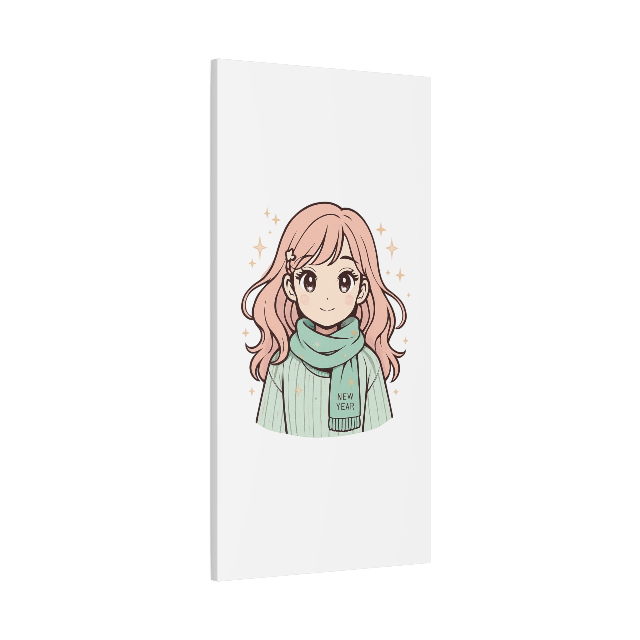 Anime Girl New Year Canvas Print