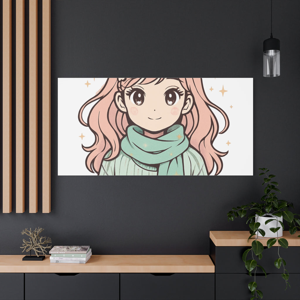 Anime Girl New Year Canvas Print