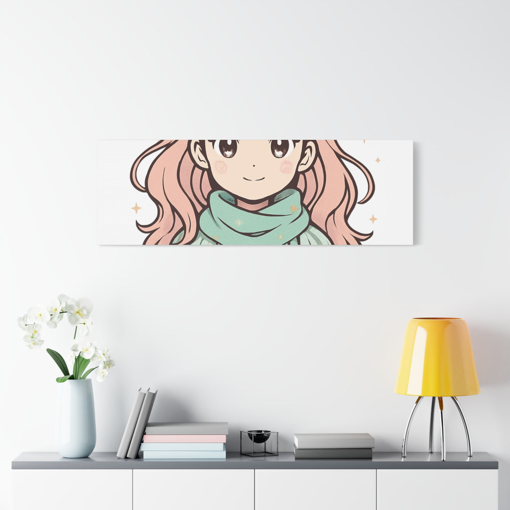 Anime Girl New Year Canvas Print