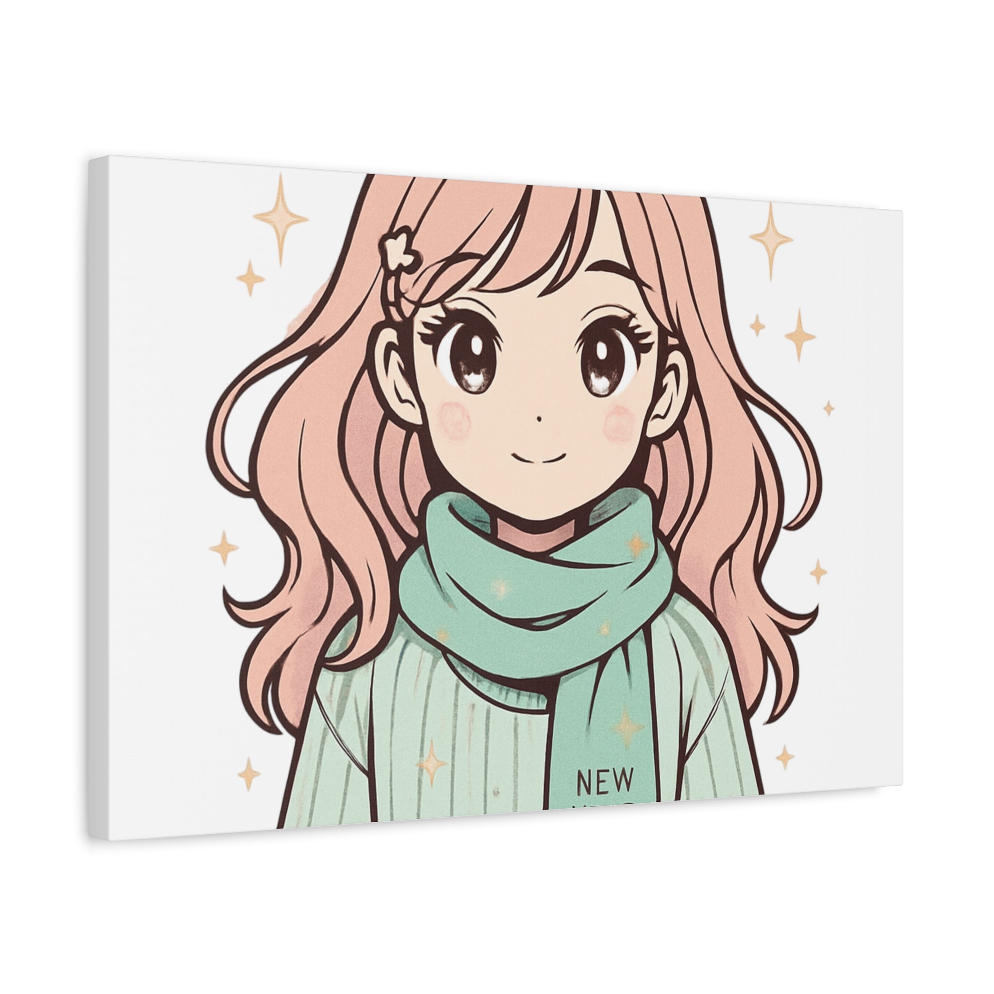Anime Girl New Year Canvas Print