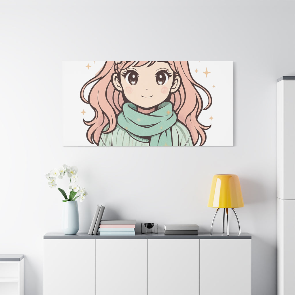 Anime Girl New Year Canvas Print