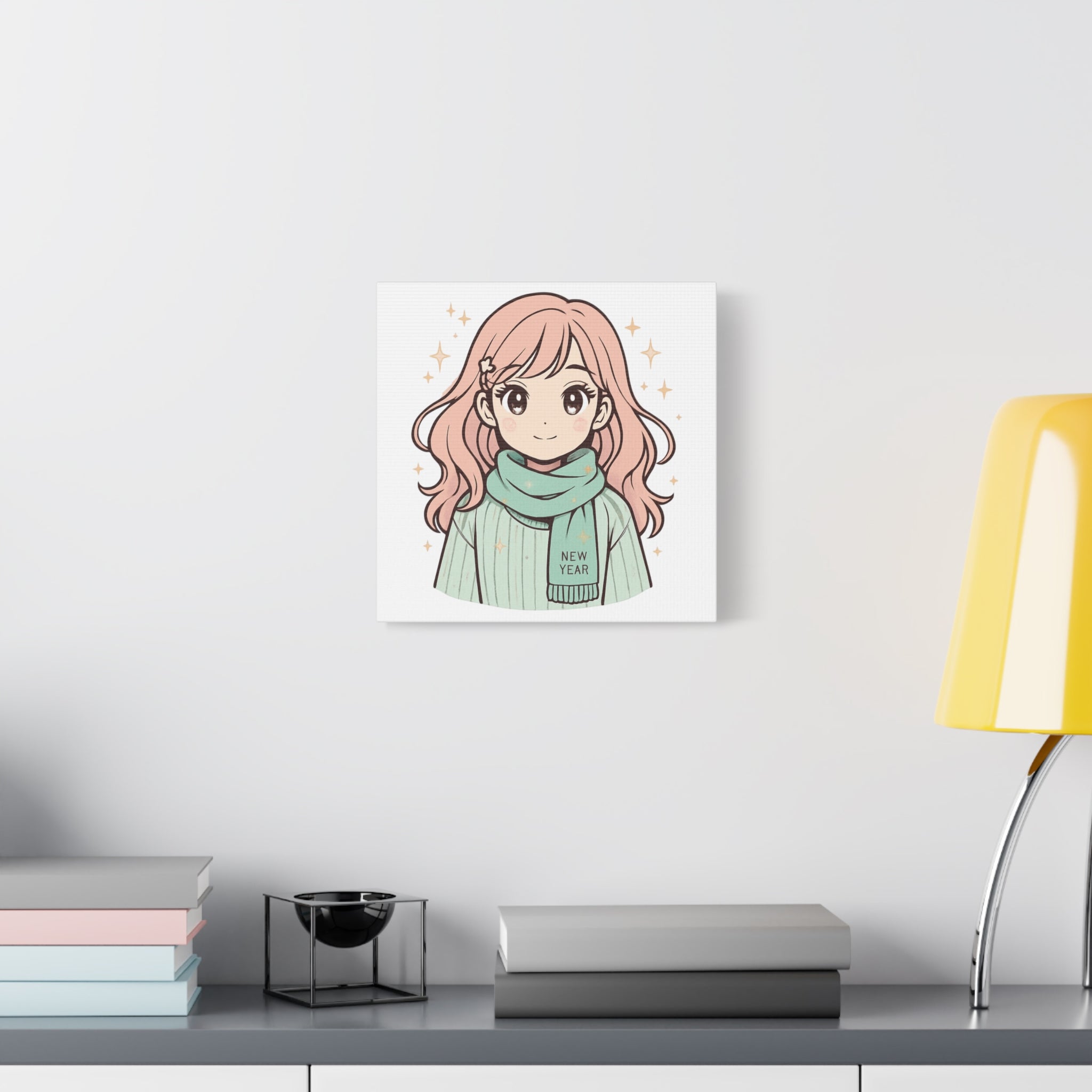Anime Girl New Year Canvas Print