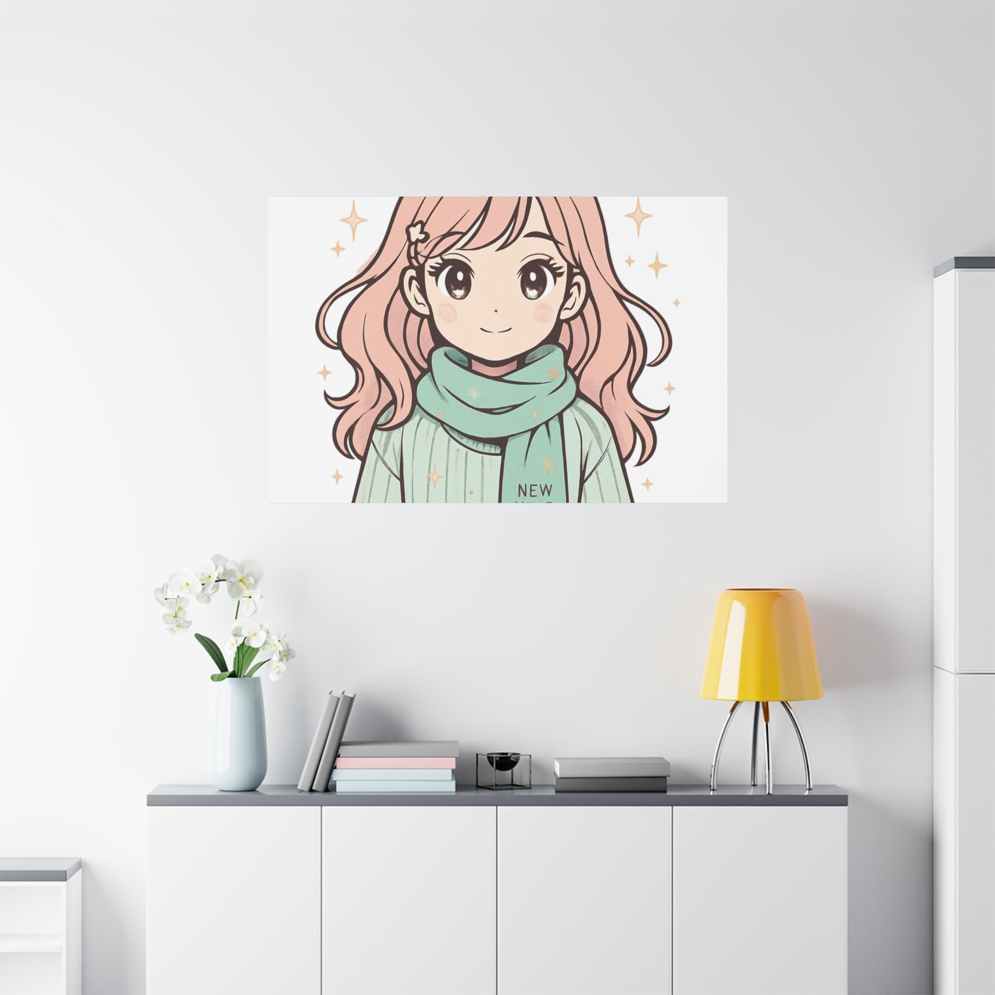 Anime Girl New Year Canvas Print
