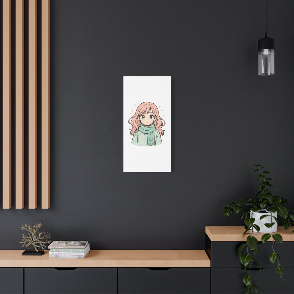 Anime Girl New Year Canvas Print
