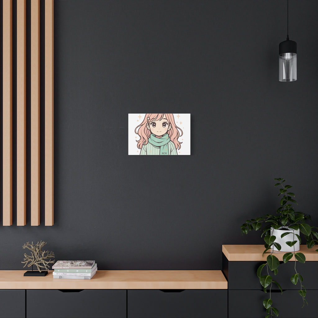 Anime Girl New Year Canvas Print
