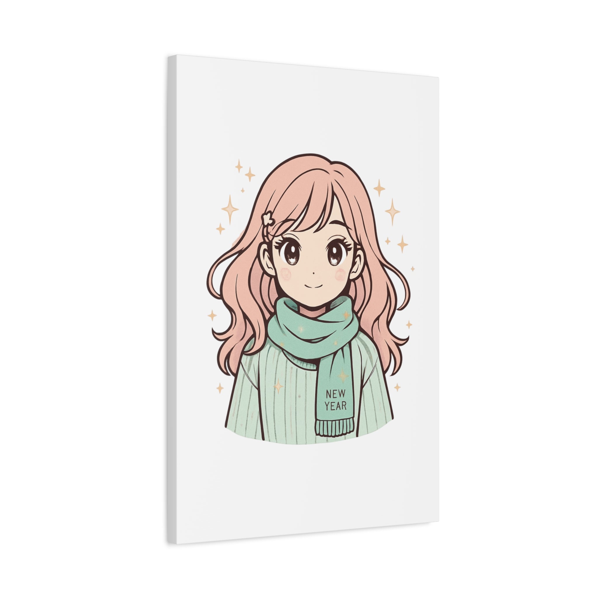Anime Girl New Year Canvas Print