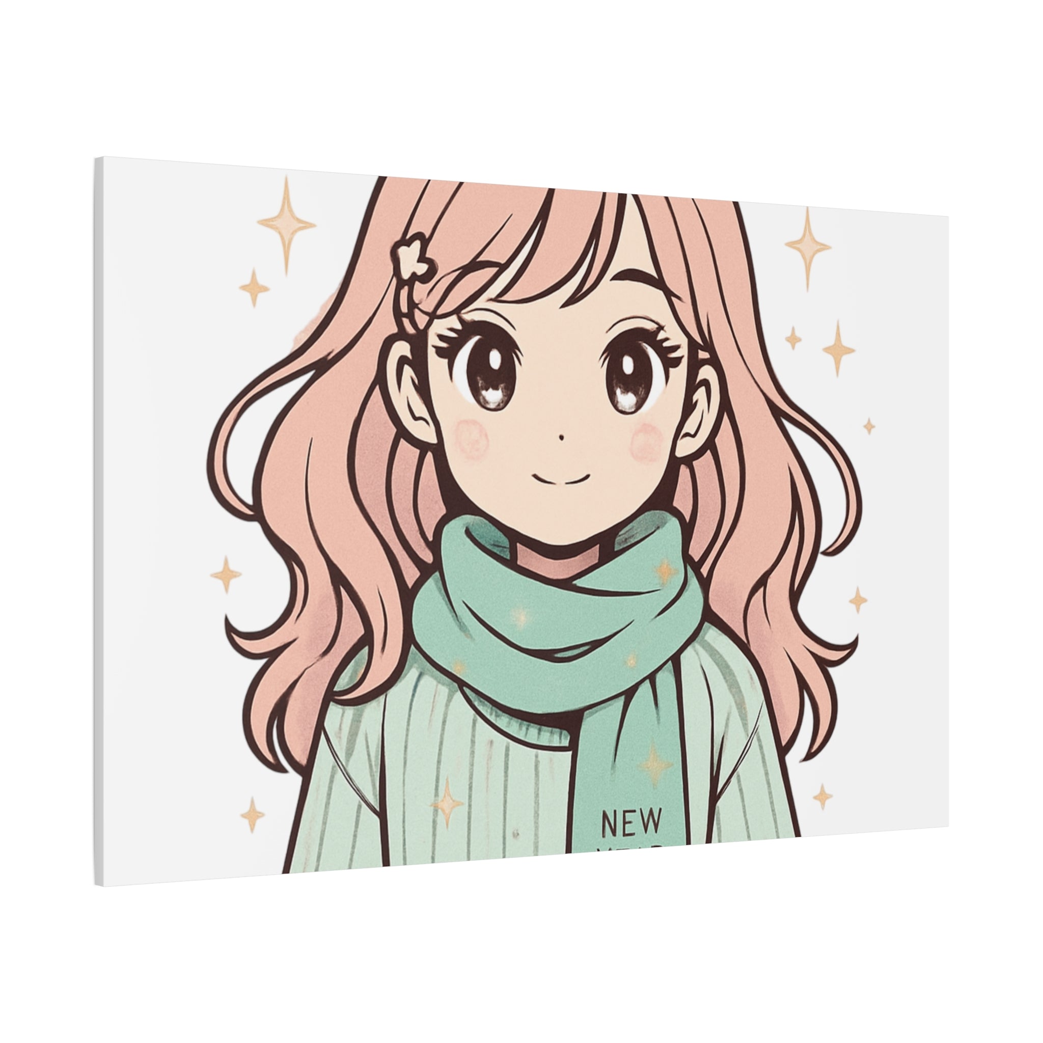 Anime Girl New Year Canvas Print
