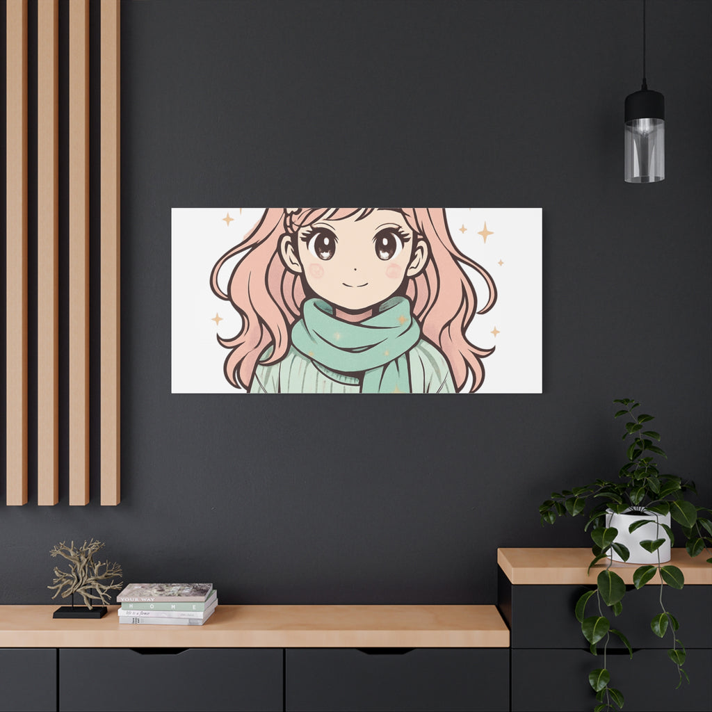 Anime Girl New Year Canvas Print
