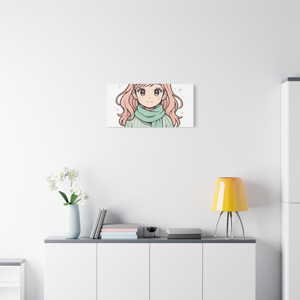 Anime Girl New Year Canvas Print