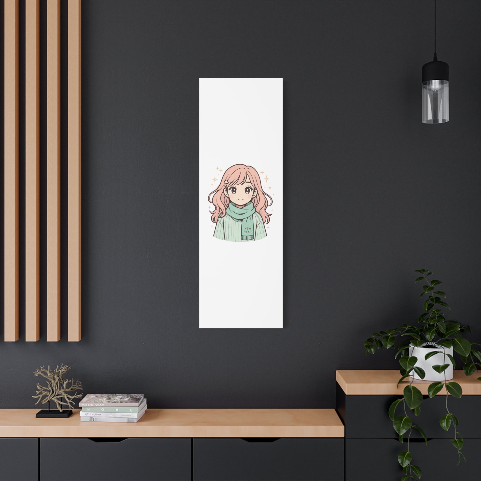 Anime Girl New Year Canvas Print