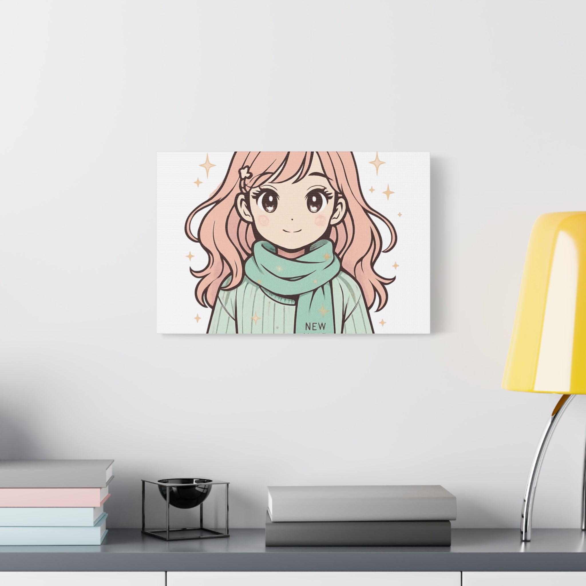 Anime Girl New Year Canvas Print