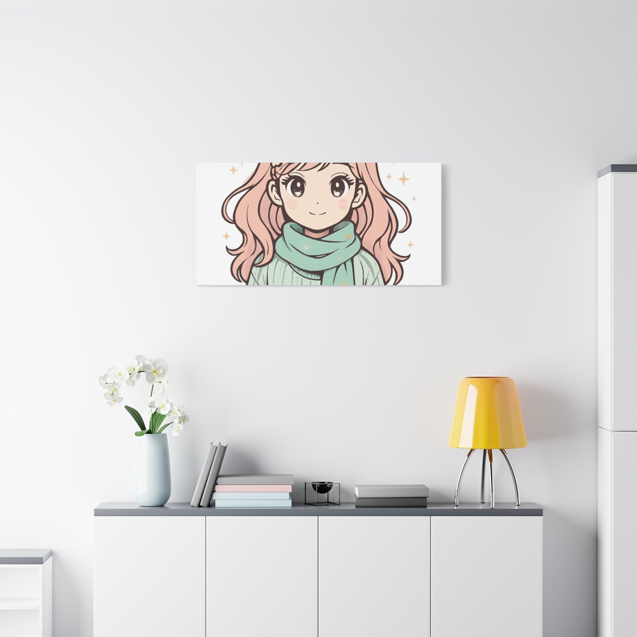 Anime Girl New Year Canvas Print