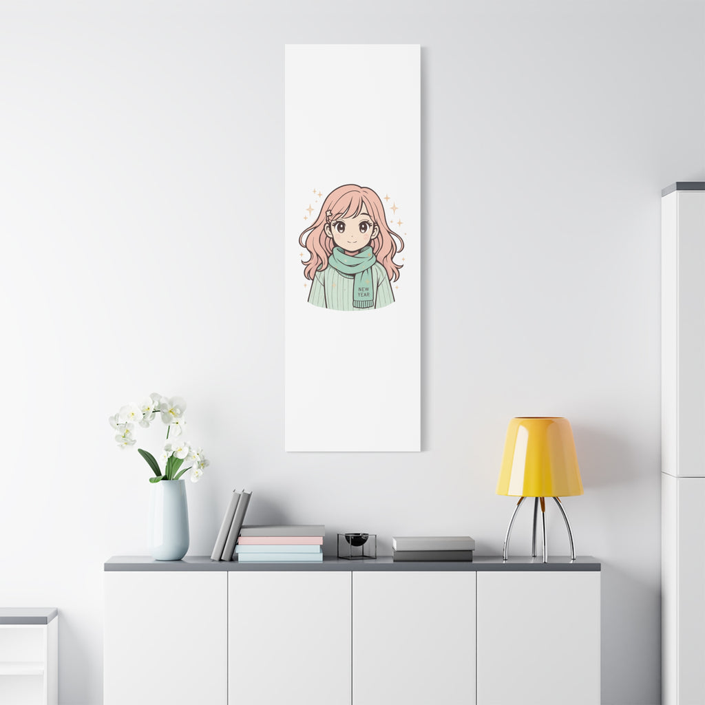 Anime Girl New Year Canvas Print