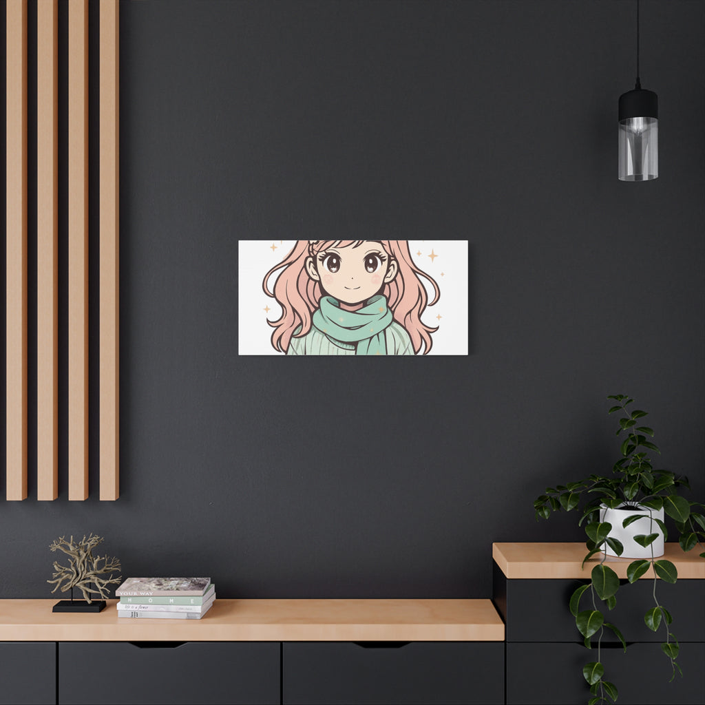 Anime Girl New Year Canvas Print