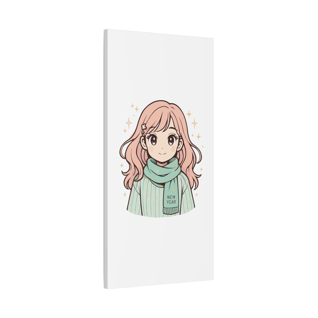 Anime Girl New Year Canvas Print