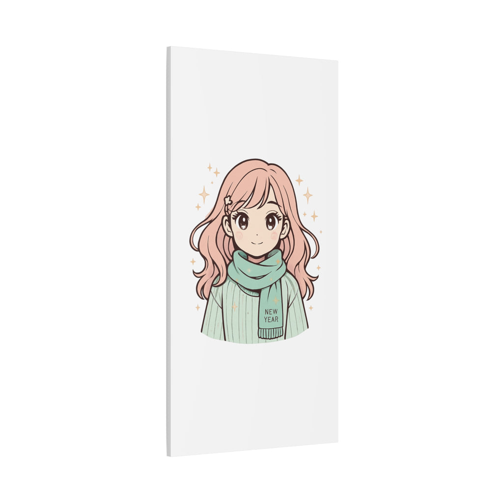 Anime Girl New Year Canvas Print