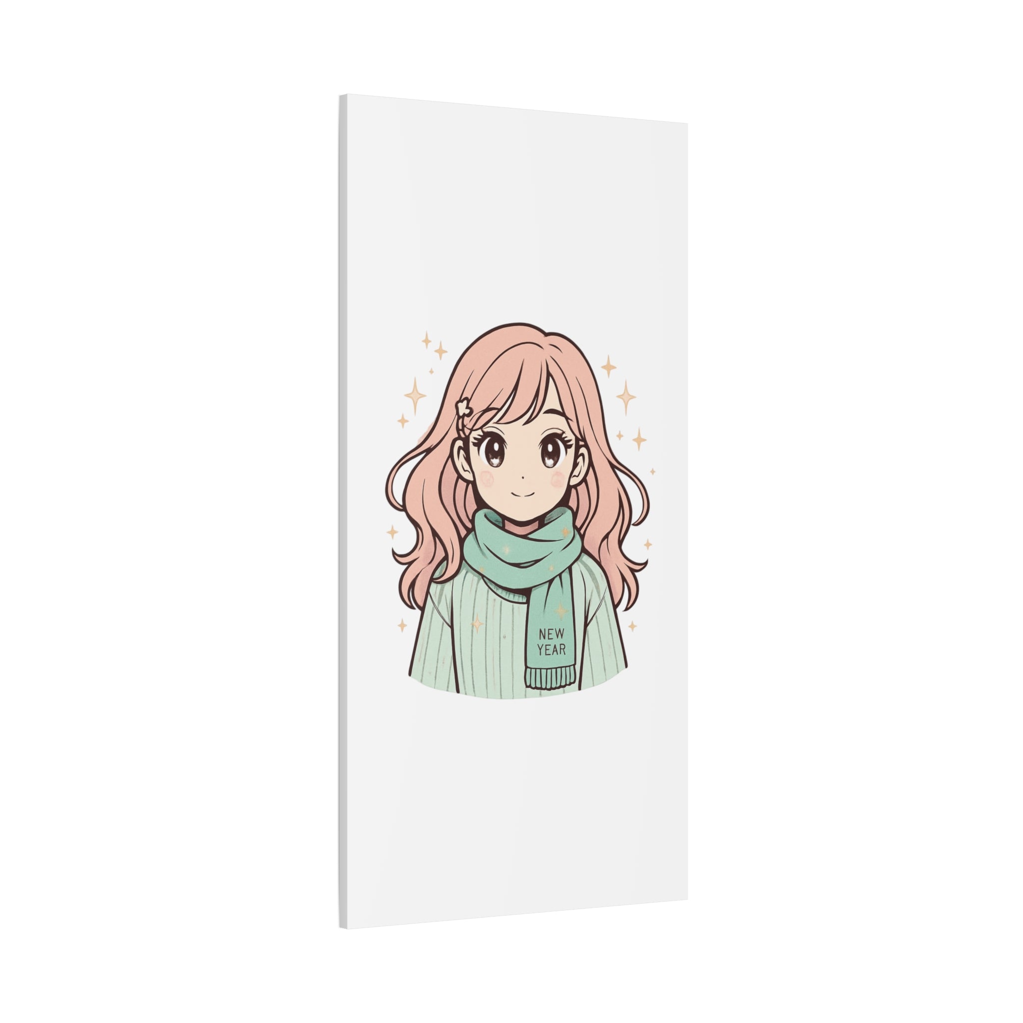 Anime Girl New Year Canvas Print