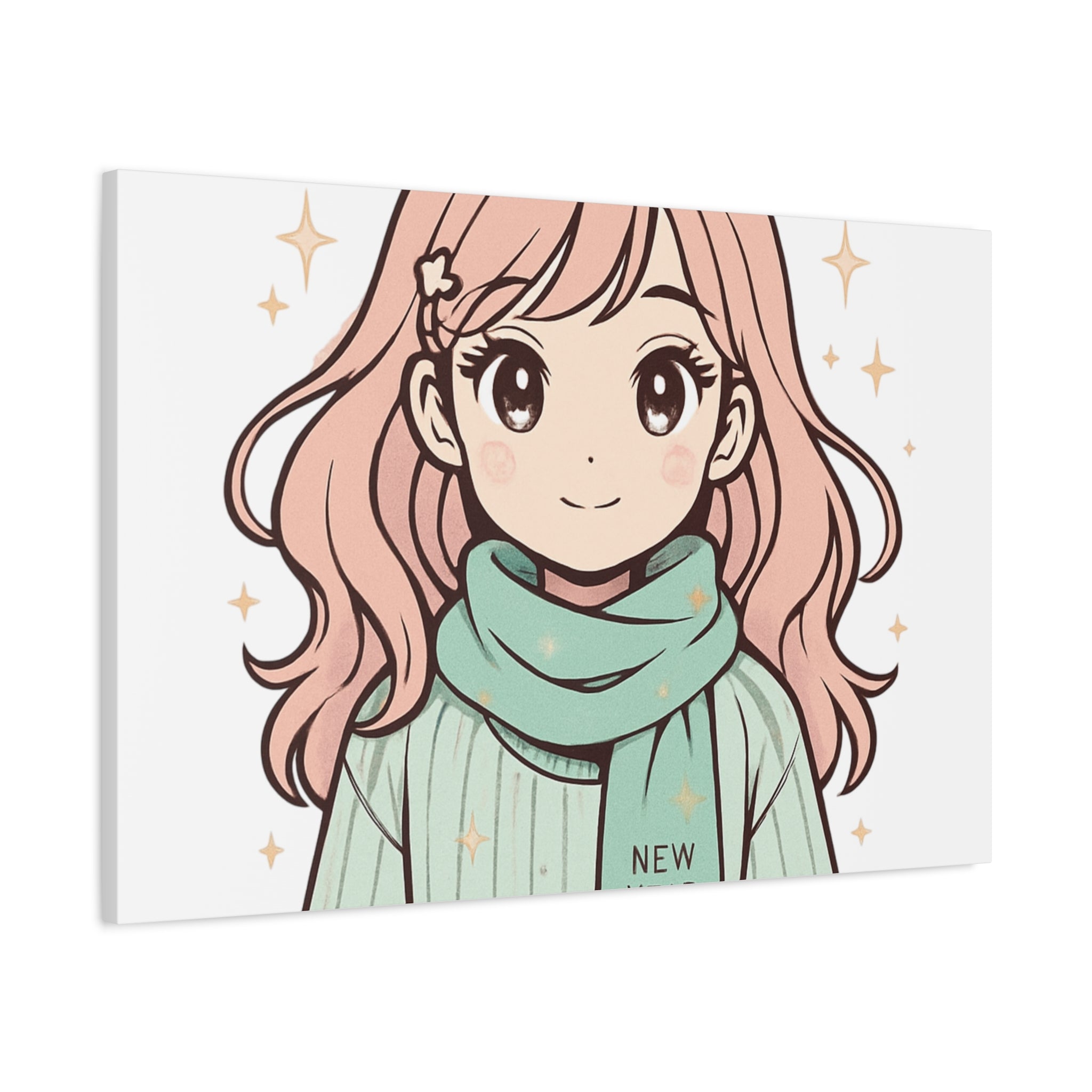 Anime Girl New Year Canvas Print