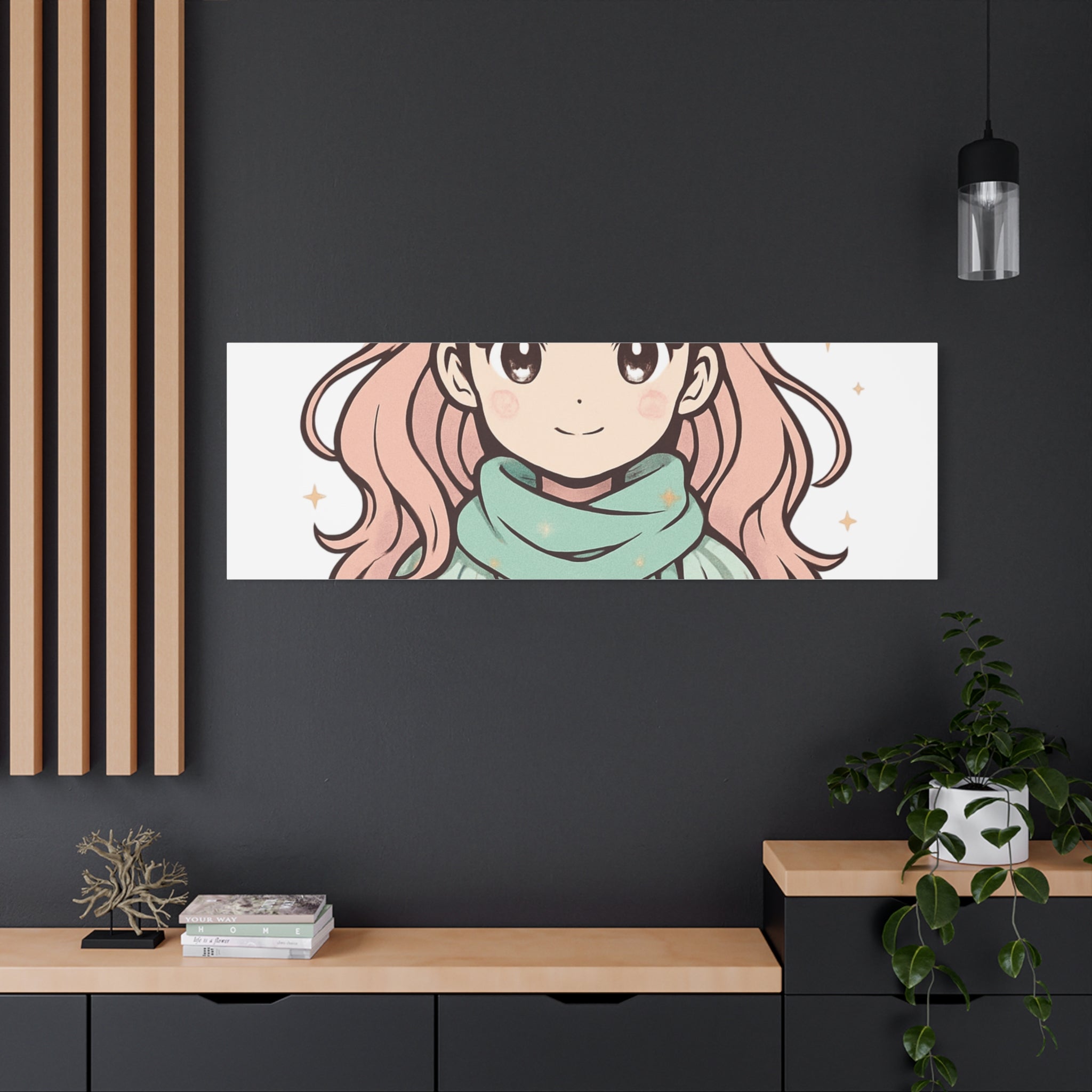Anime Girl New Year Canvas Print