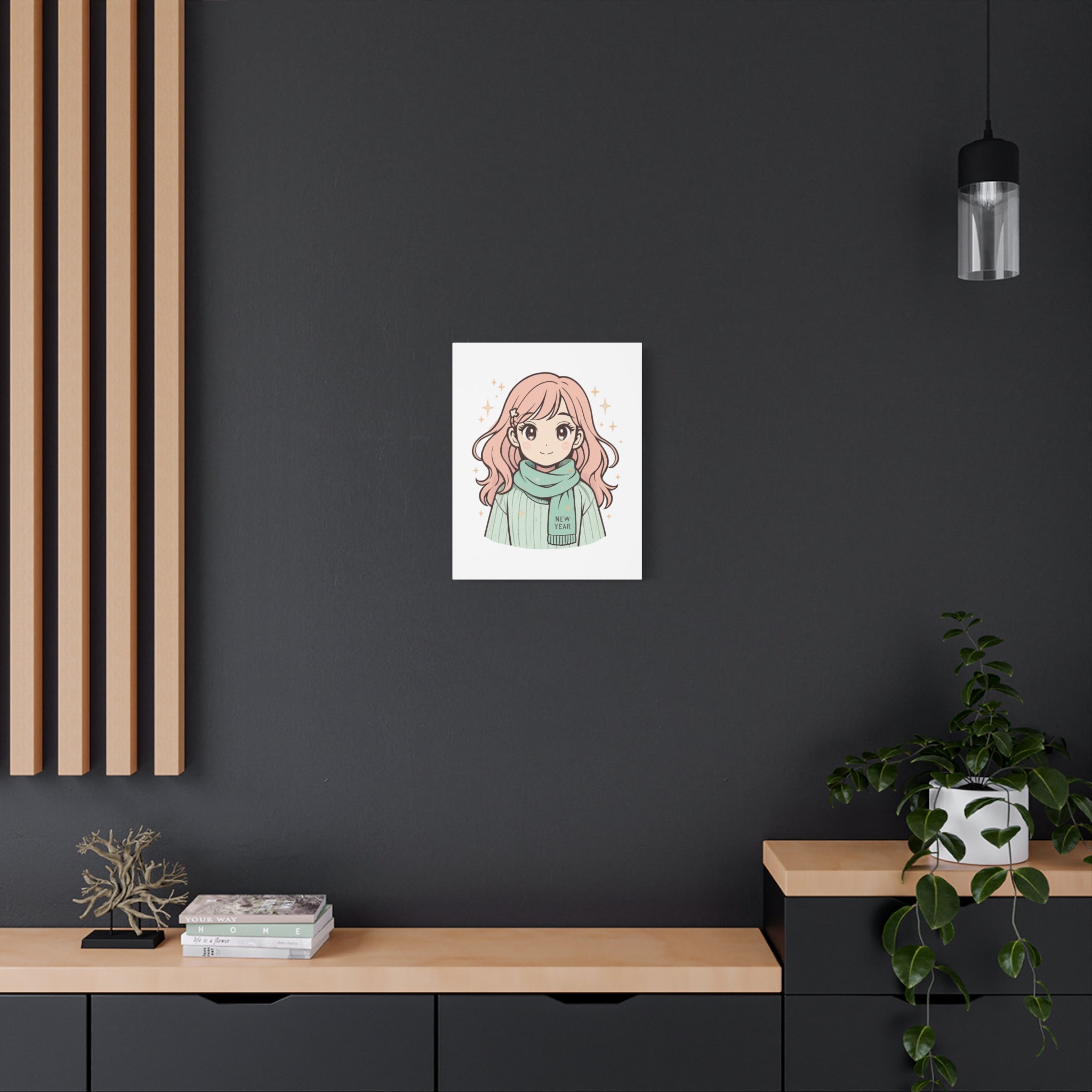 Anime Girl New Year Canvas Print