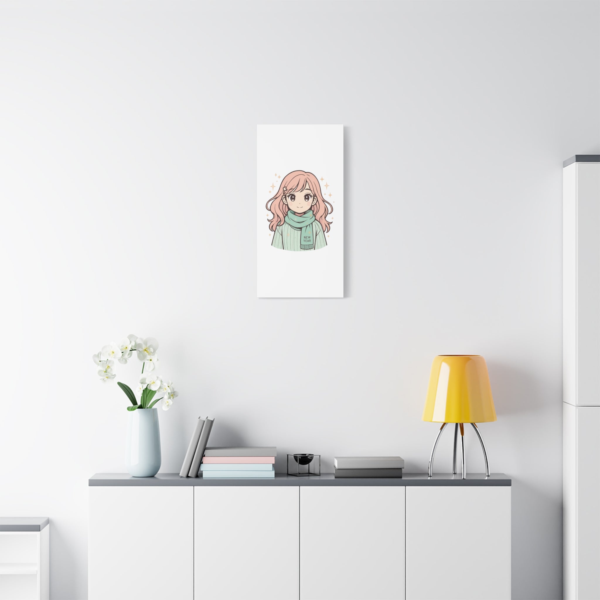 Anime Girl New Year Canvas Print