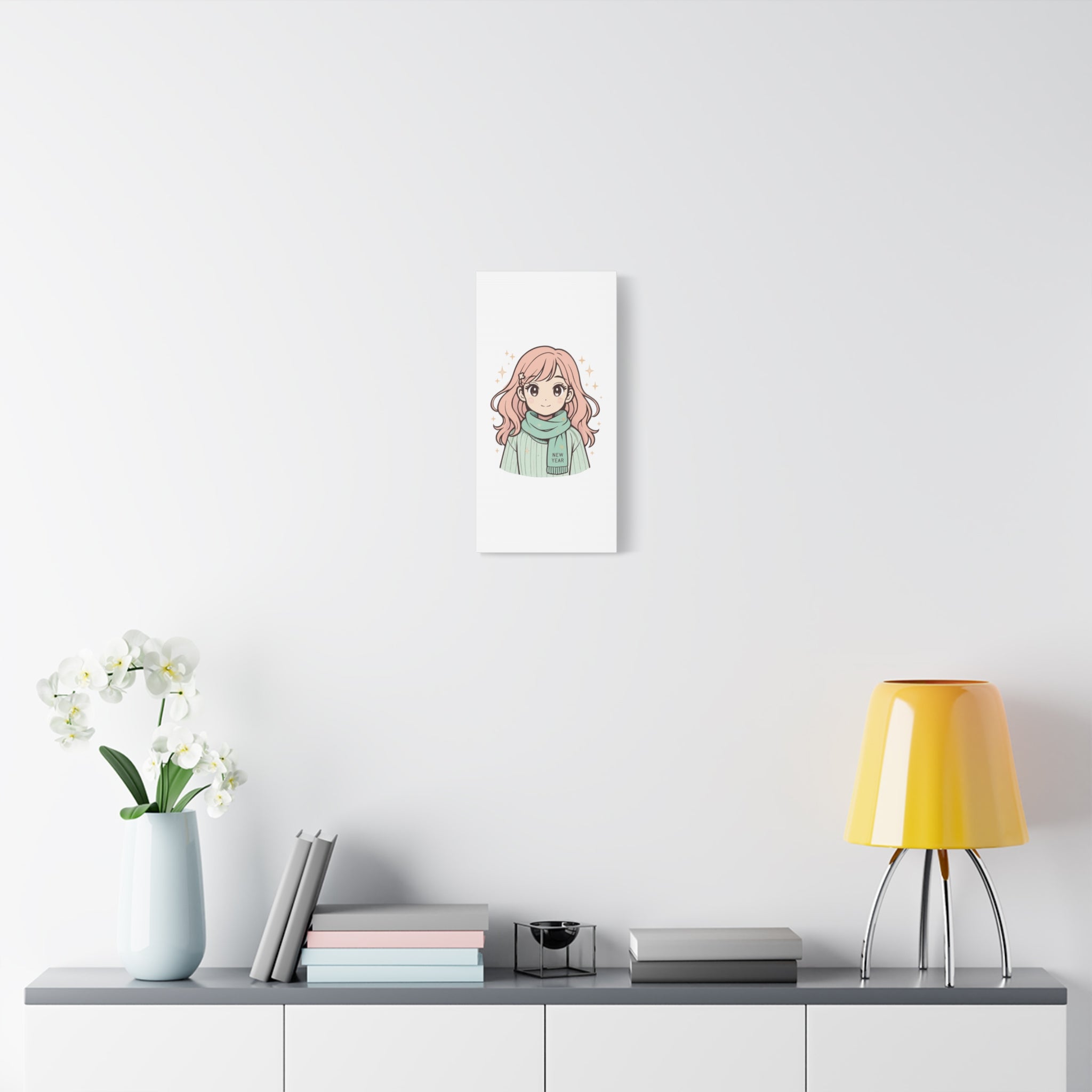 Anime Girl New Year Canvas Print