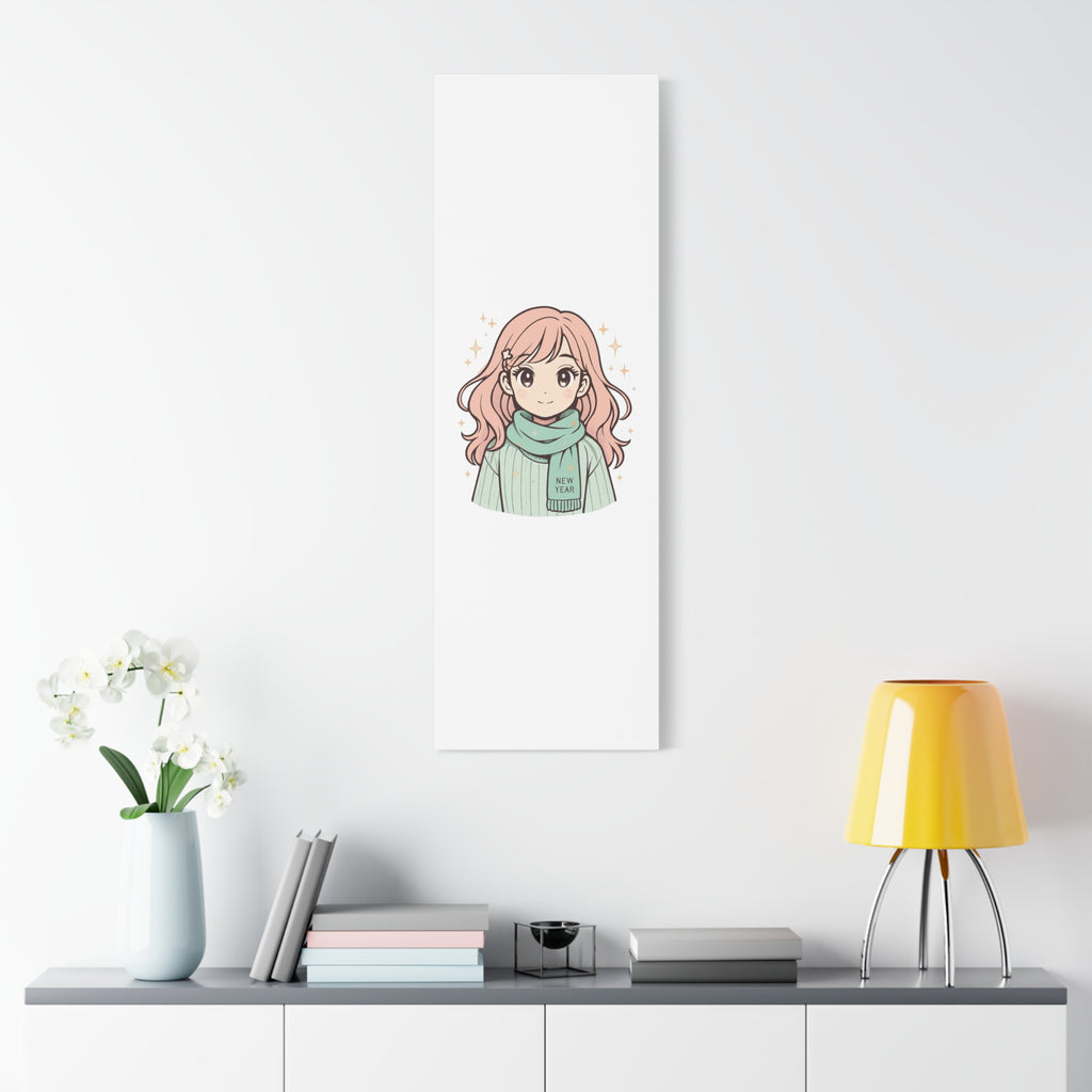 Anime Girl New Year Canvas Print