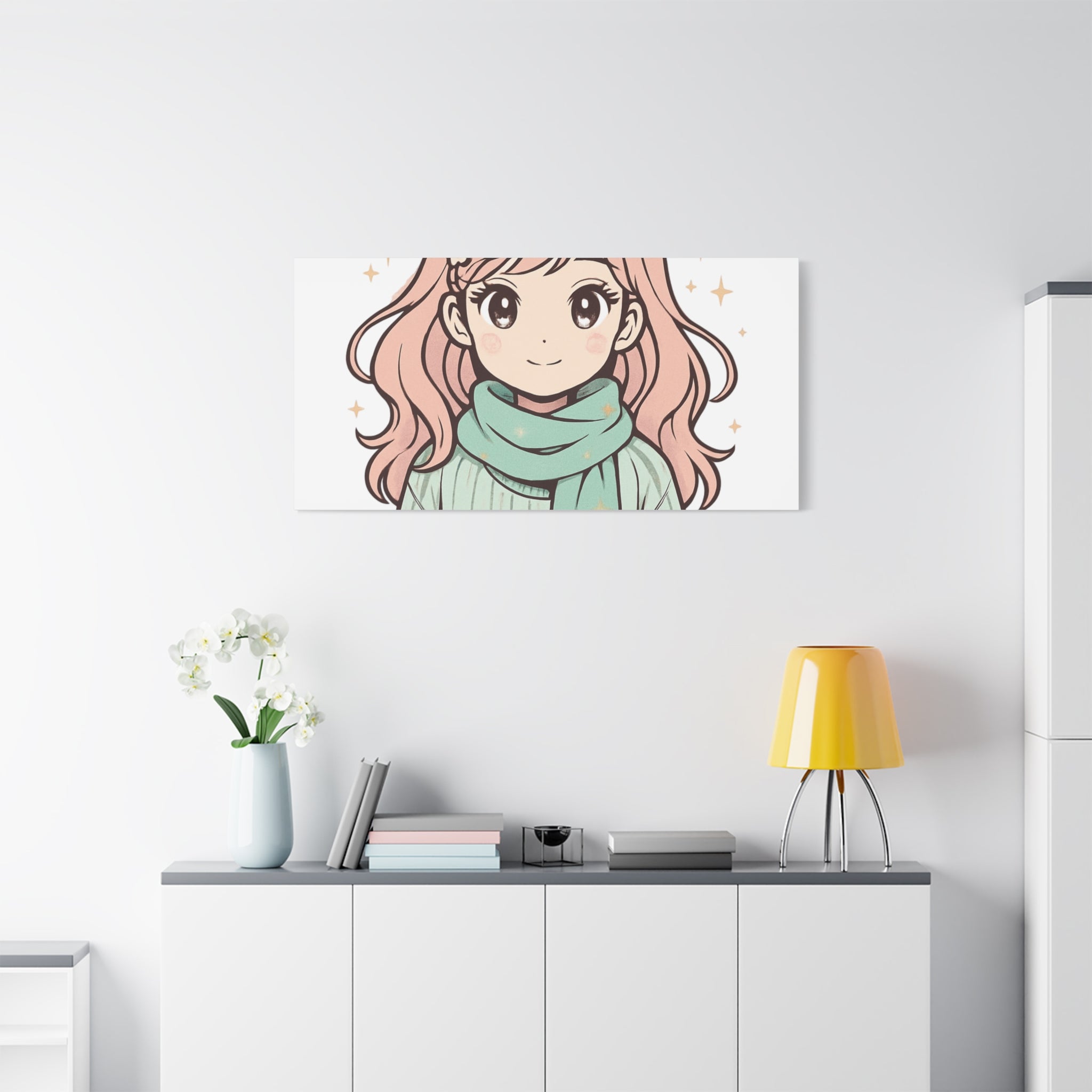 Anime Girl New Year Canvas Print