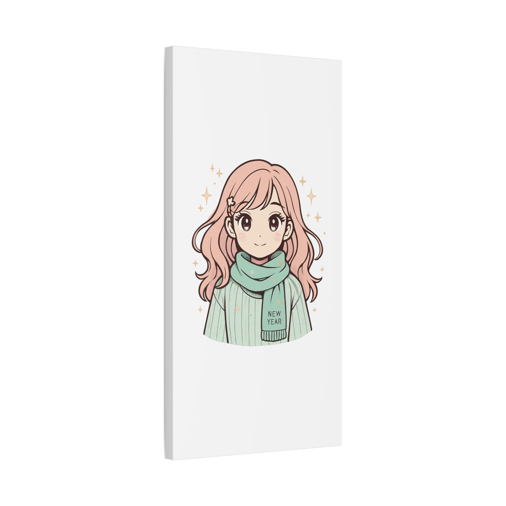 Anime Girl New Year Canvas Print