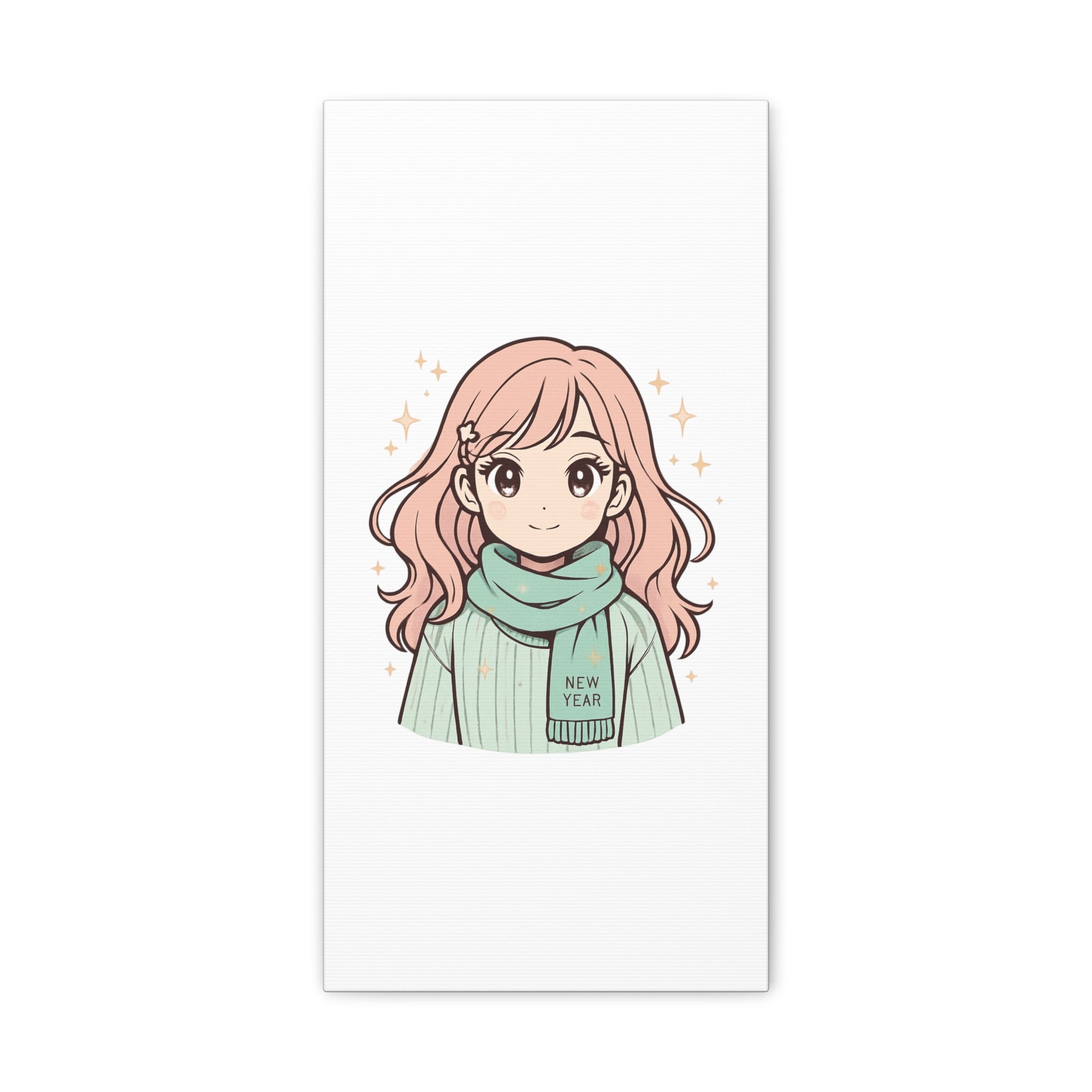 Anime Girl New Year Canvas Print
