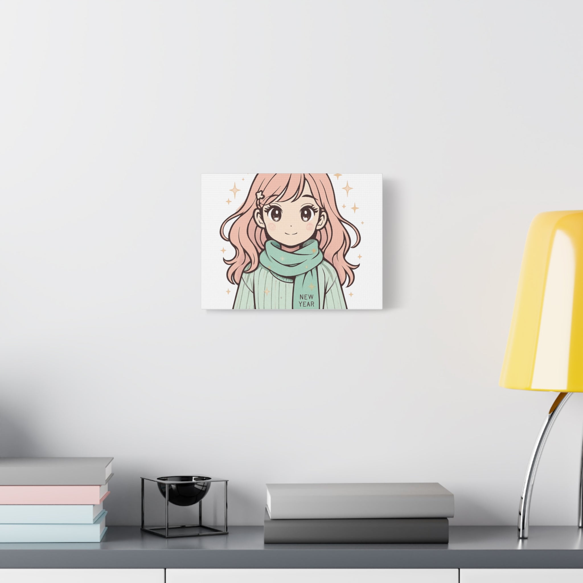 Anime Girl New Year Canvas Print