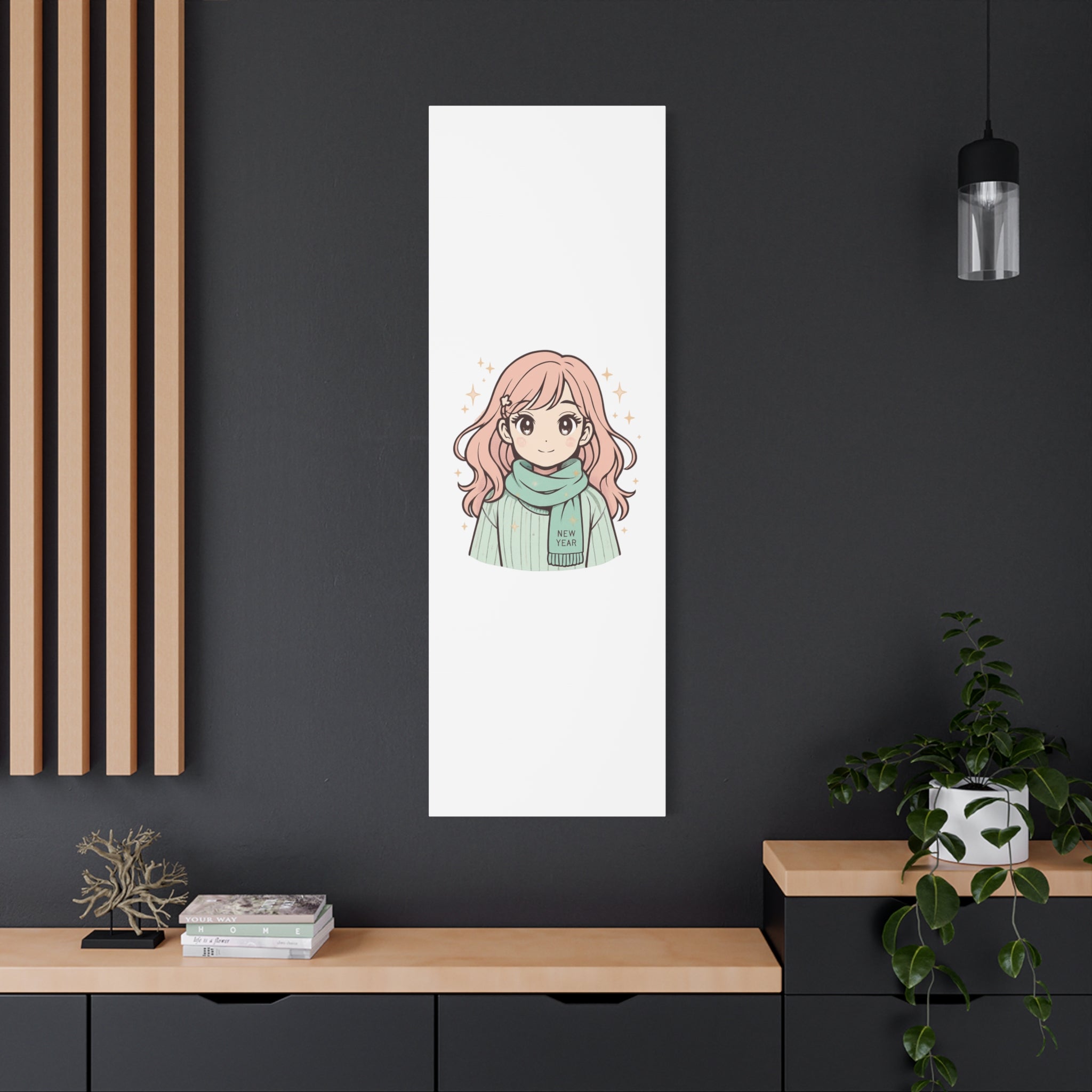 Anime Girl New Year Canvas Print
