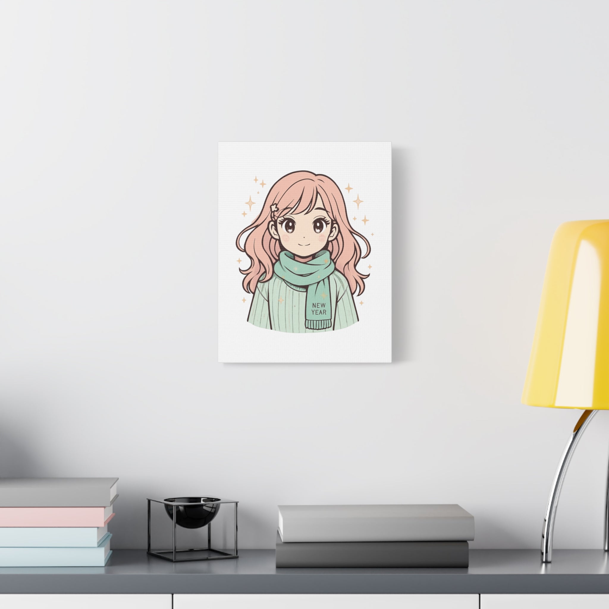 Anime Girl New Year Canvas Print